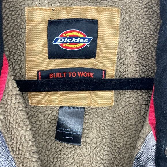 DICKIES Men’s Sherpa Lined Flannel Shirt Jacket XL Hydroshield Plaid - Picture 3 of 9